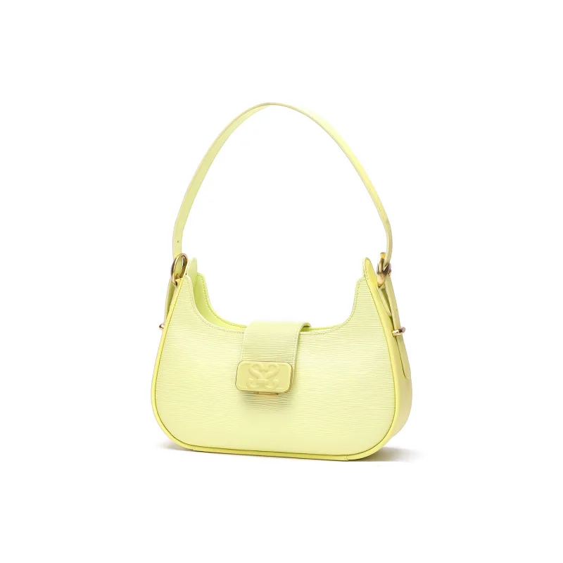 Satchi Cow Leather Handbag Crossbody Bag Cross-Body Bag Women's Yellow/Purple-1