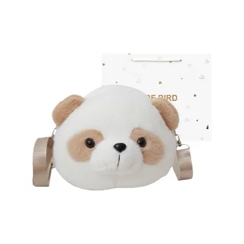 CORE BIRD Plush Crossbody Bag Women's Black/Khaki