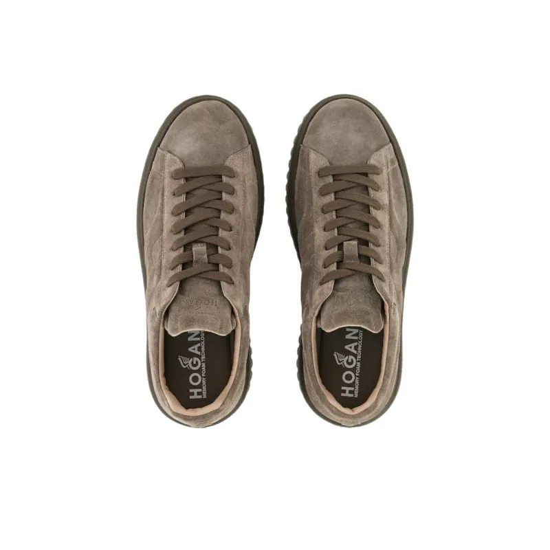 HOGAN H Striped Lace Up Sneakers-4