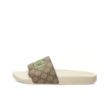 GUCCI GG Supreme Slide Sandals 'Strawberry' Women's