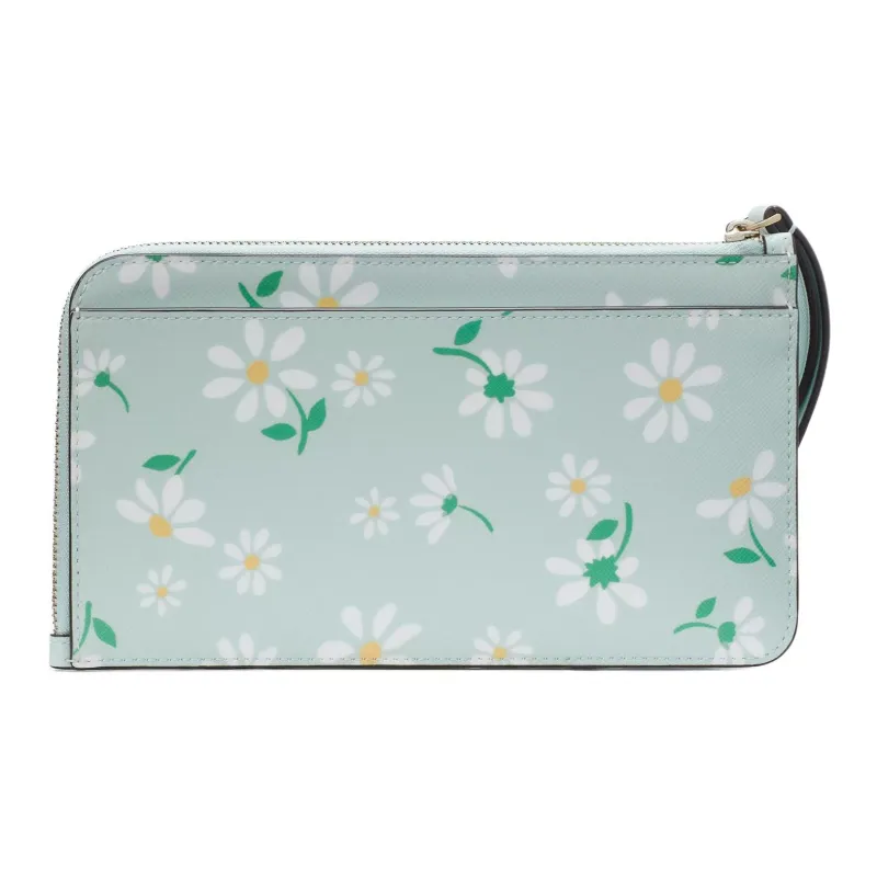 Kate Spade Lucy PVC Wallet Medium Size Women's Crystal Blue Multicolor-1