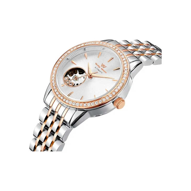 Welly Merck Mechanical Movement Watch Women's Watch Silver Dial-3