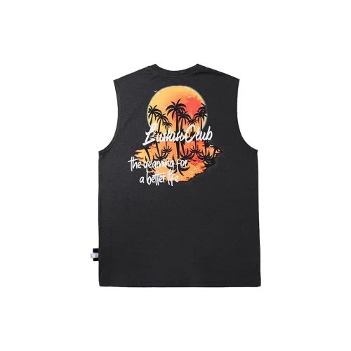 LUSHISI Tank Tops Unisex Dark Gray