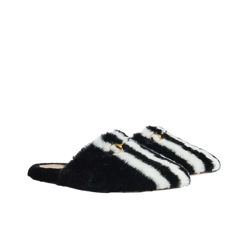 Adidas Originals x GUCCI Wrap toe Slippers Women's Black White-2