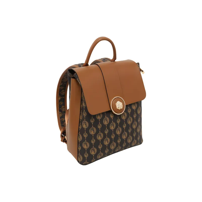 TTaG．baG PVC Polyvinyl Chloride Vintage Backpack Regular Women's White/Brown-6