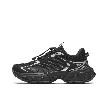 Anta Star Moon 2 Breathable Height Increasing Low Top Casual Shoes Women's Basic Black