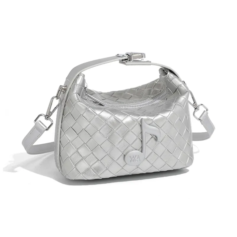 KKA PU Handbags Shoulder Bag Crossbody Bag Regular Women's Ecru/Black/Silver-8