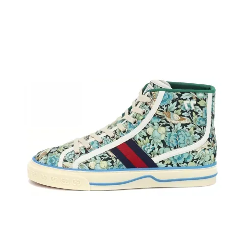 GUCCI Liberty Of London X GUCCI Women's Tennis 1977 High 'Floral - Light Blue Green'