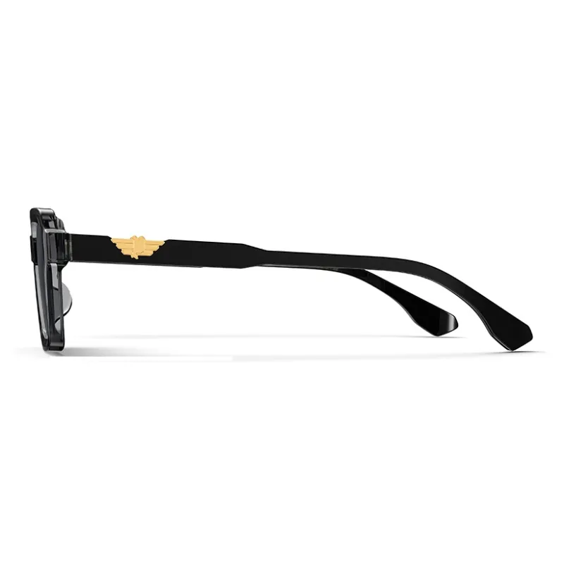 Police Plate Frame Square Sunglasses Men's-2