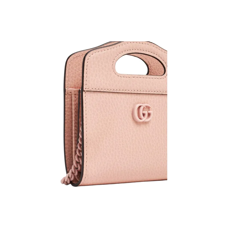 GUCCI GG Marmont Leather Card Holder Women's Pink-7
