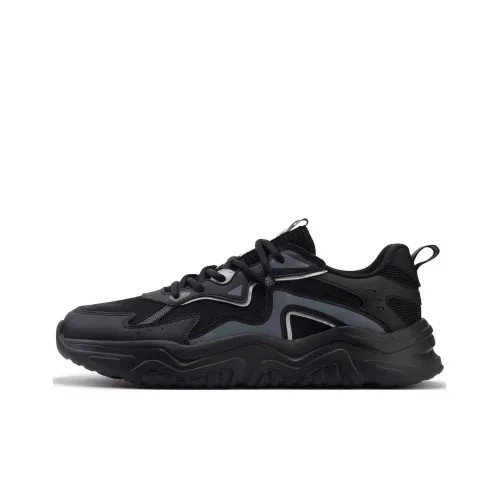 361° Abrasion-Resistant Low-Top Chunky Sneakers Men's Black