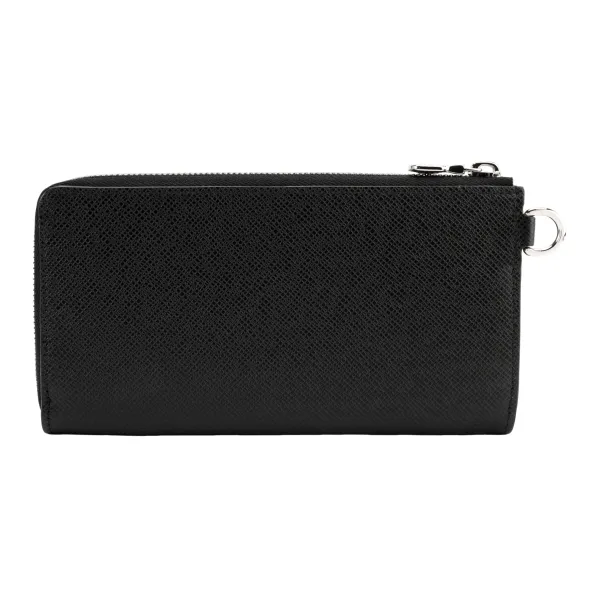 LOUIS VUITTON Zippy Coniferous Forest Leather Portable Clutch Wallet Men's Black-5