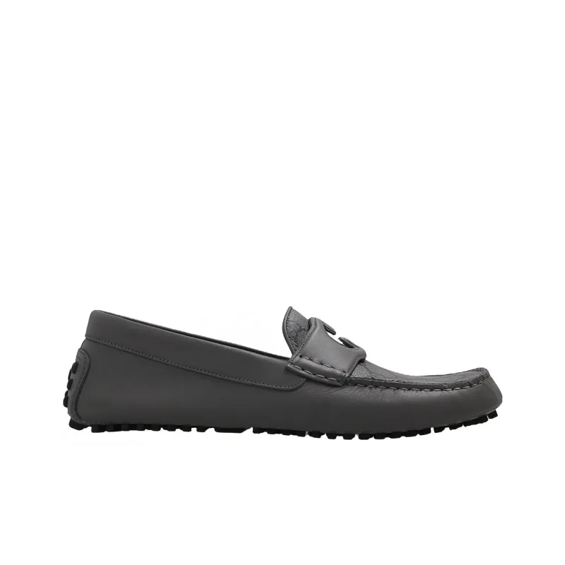 GUCCI Gommino Loafers Men Low Top Gray-1