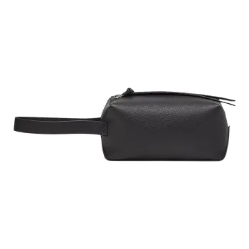 FENDI ROMA Calfskin Makeup Bag Men's Black