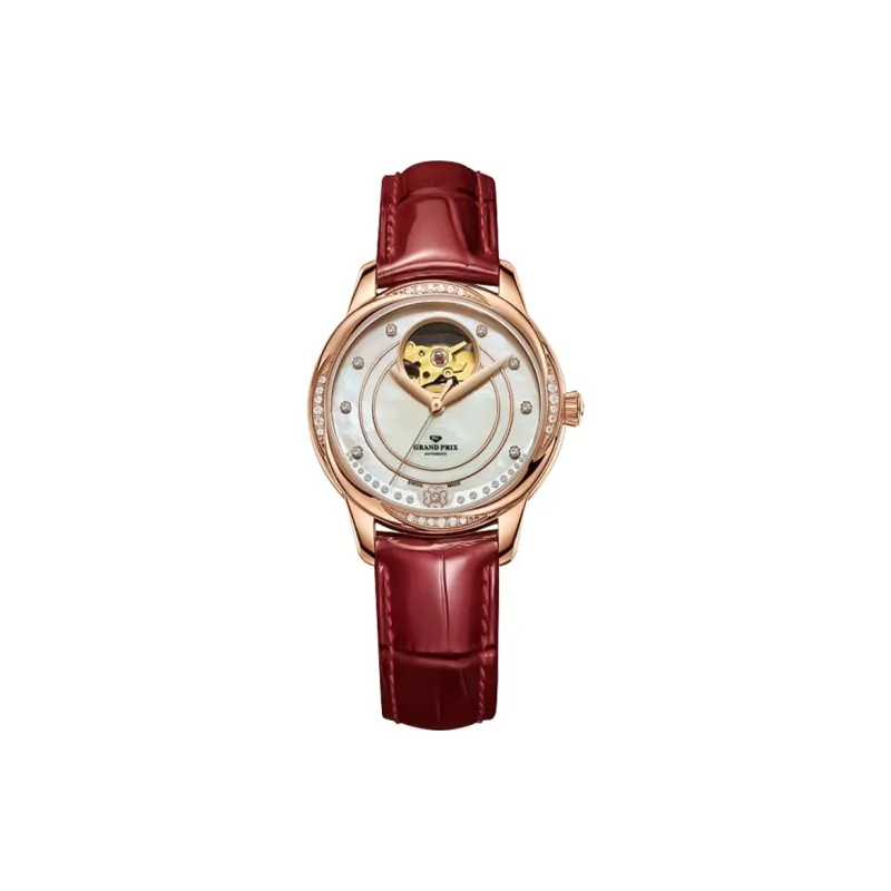 GRAND PRIX Automatic Mechanical Movement Women's Watch Watch Mother-of-Pearl Color Watch Dial-0