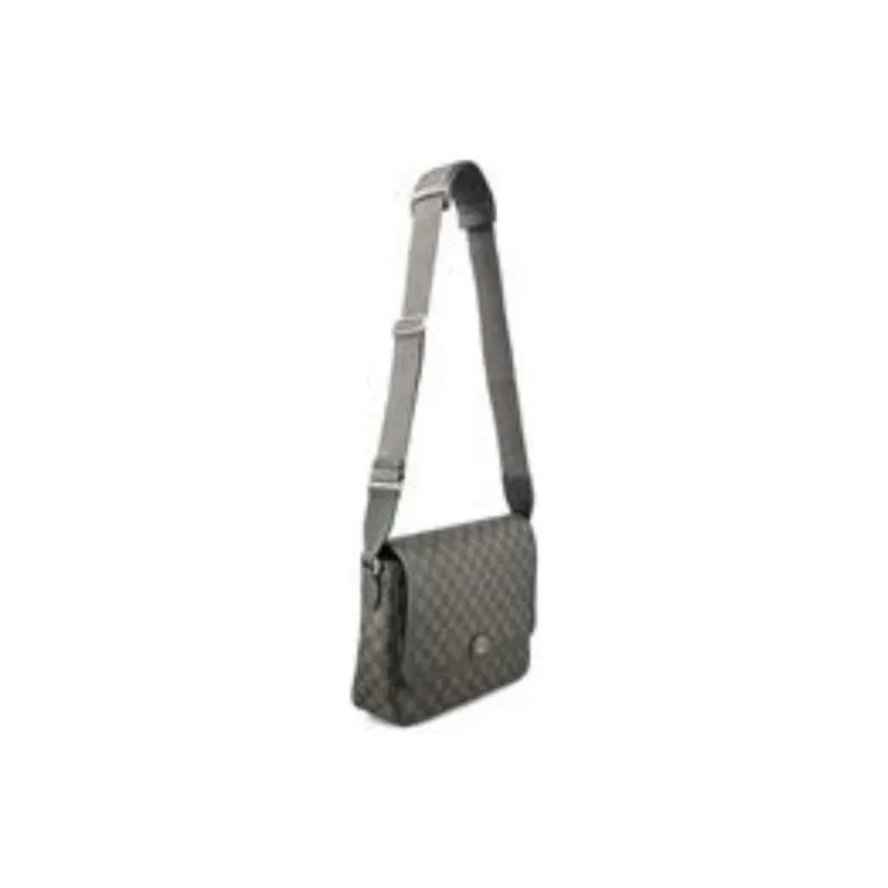 GUCCI Ophidia Canvas With Leather Messenger Bag Shoulder Bag Crossbody Bag Medium Size Men's Gray-1