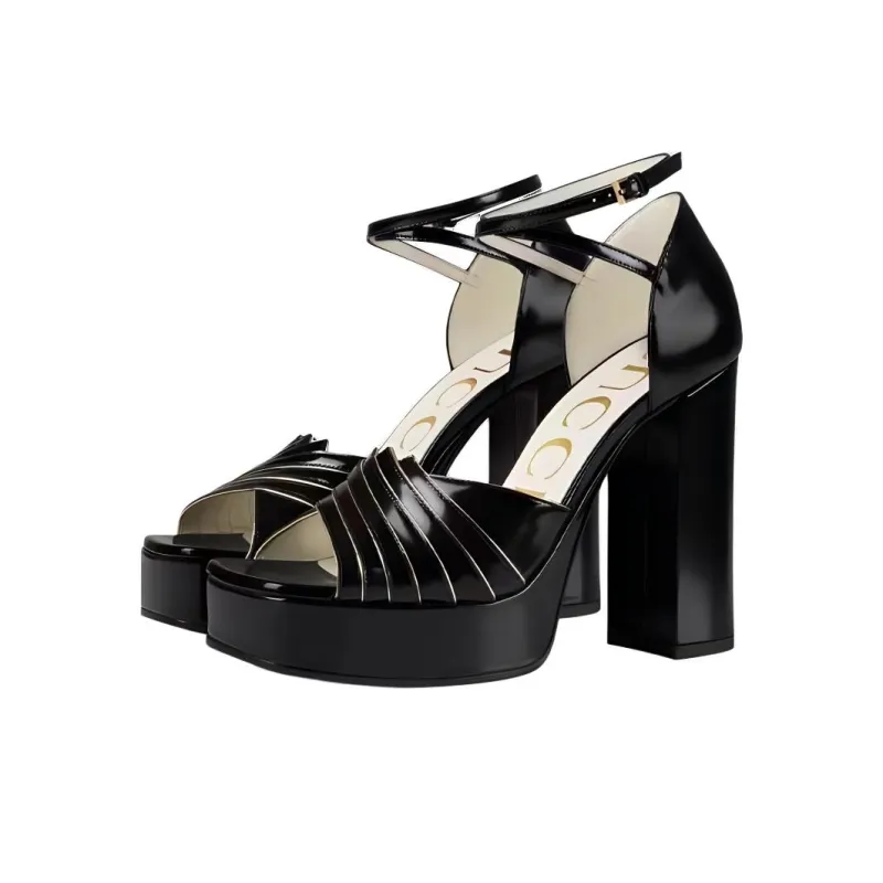 GUCCI Strap Sandals Women's Black-2