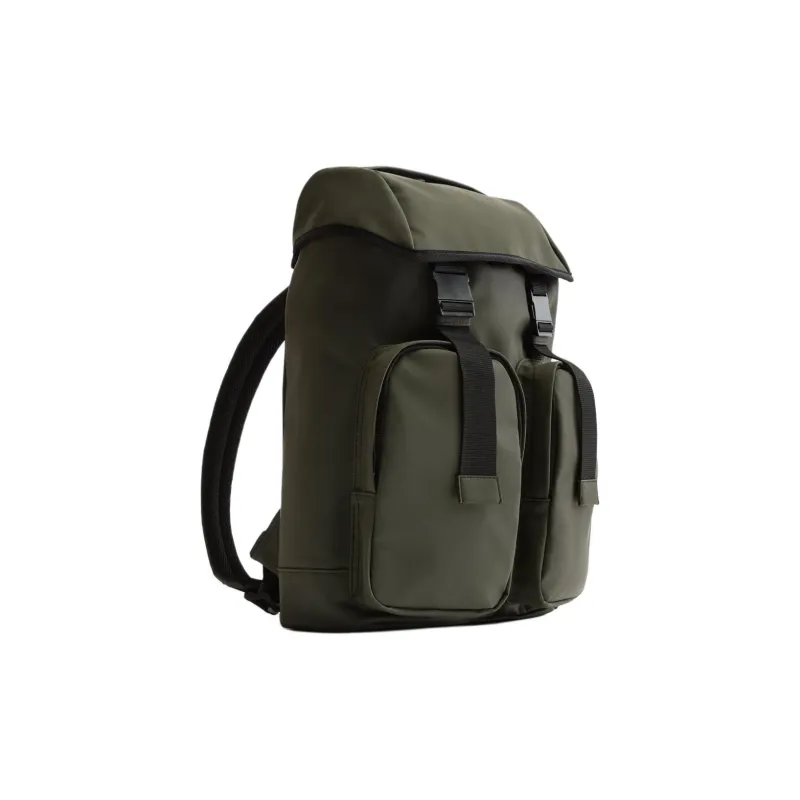 ZARA PU Backpack Large Size Men's Khaki Green-1
