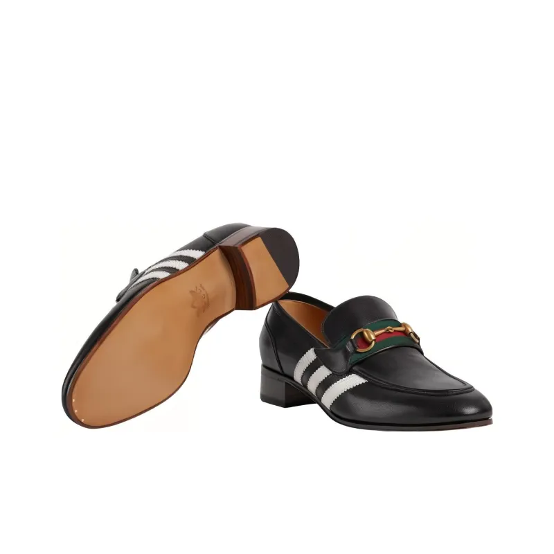 GUCCI Adidas X GUCCI Loafer 'Black Leather'-4