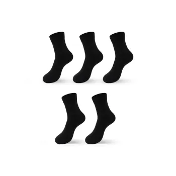 INVISIBLE Mid-Calf Socks Men's 5 Pack Black