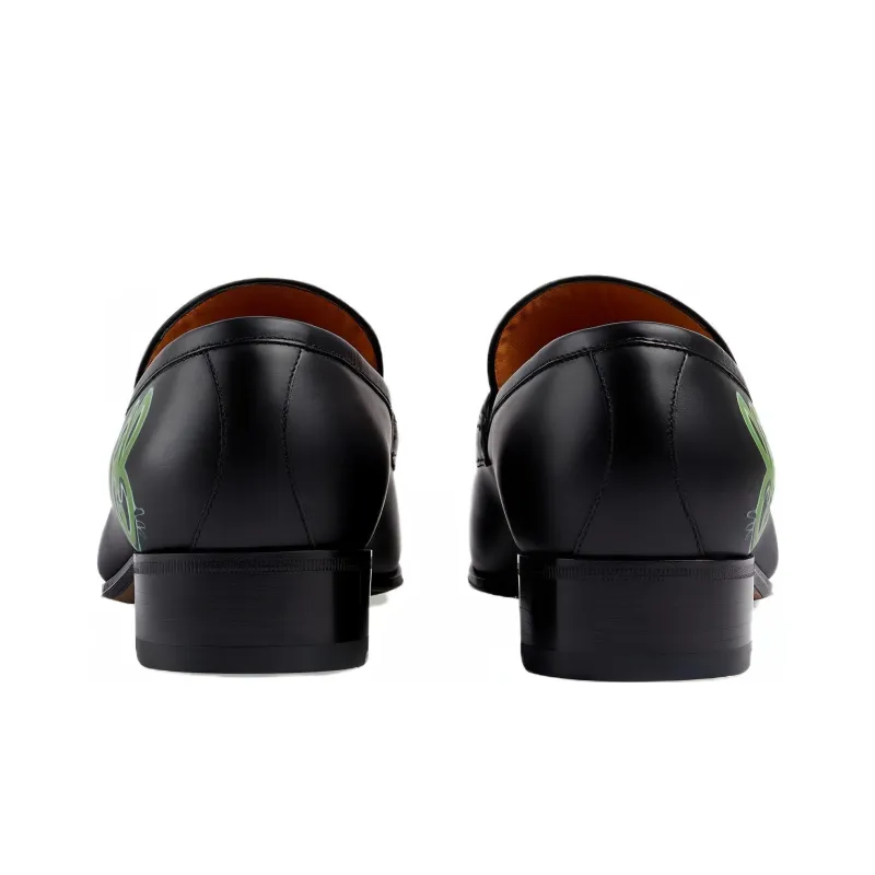 GUCCI Interlocking Loafers Men's Black Year Of The Rabbit Limited-3