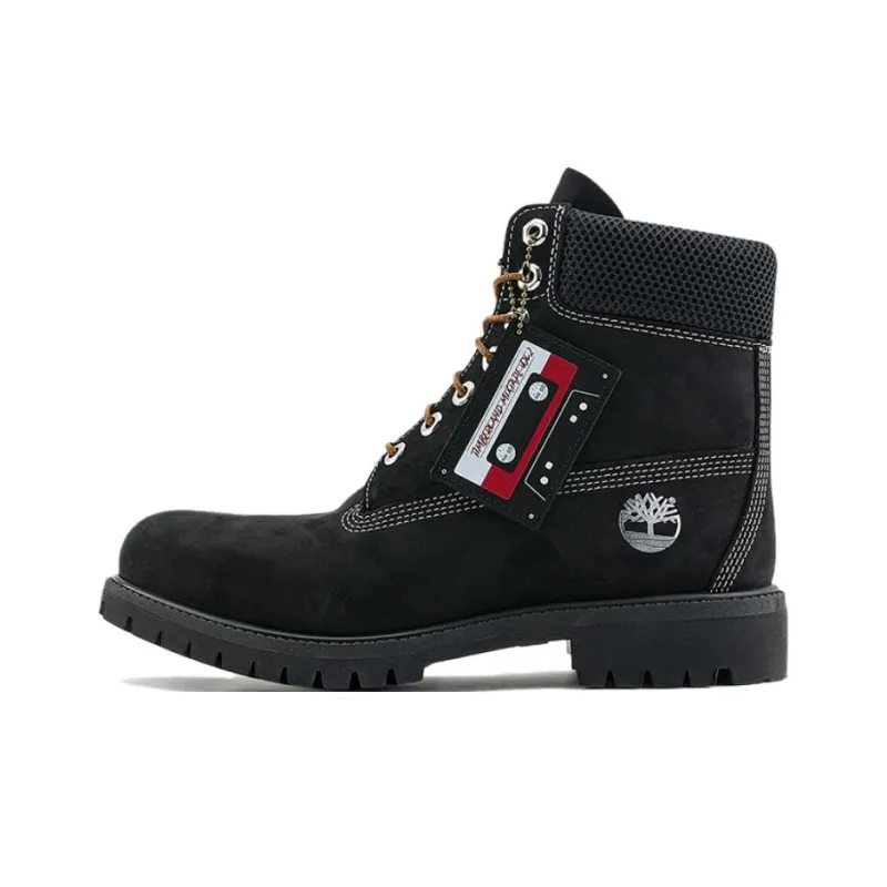 Timberland Crew Martin Boot Medium Heel Men's Black-0