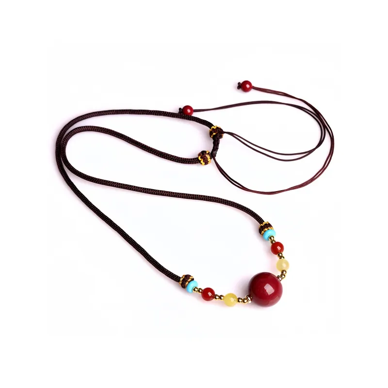 Kai Zhen Cinnabar Jade Necklaces Unisex-0