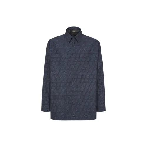 FENDI Jackets Men Blue