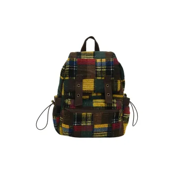 Debecca Woolen Backpack Unisex Green/Red/Khaki/Blue