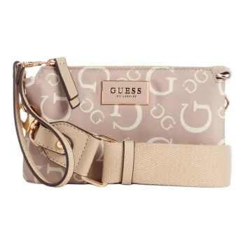 GUESS Nylon Crossbody Bag Shoulder Bag Mini Women's Beige