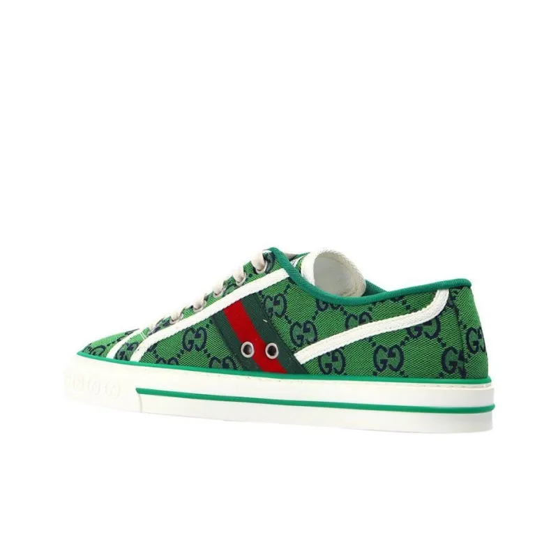 GUCCI Tennis 1977 Low Top Stylish Skateboarding Shoes Women's Green-7