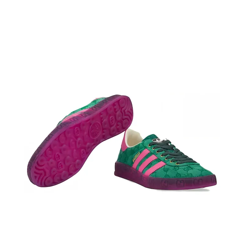 Adidas X GUCCI Gazelle Green GG Monogram Women's-4