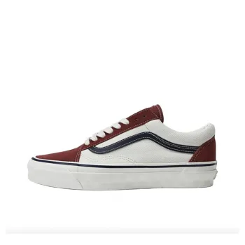 Vans Old Skool Wear Resistant Low Top Skateboard Shoes Men's Burgundy