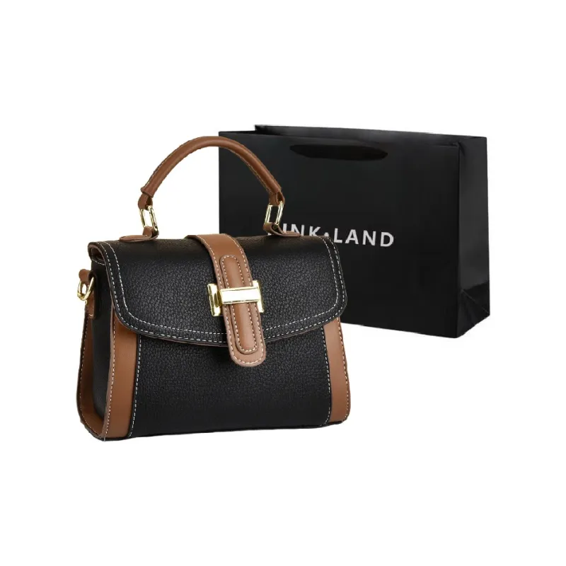 PINK·LAND PU Shoulder Bag, Handbag Regular Women's Plaid Coffee/Plaid Coffee/Black/Khaki/Blue/Ecru/Earth Yellow-3
