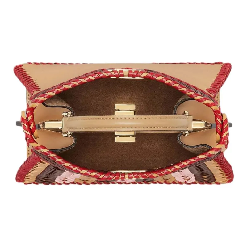 FENDI Peekaboo ISeeU Calfskin Shoulder Bag, Crossbody Bag, Handbag Trumpets Women's Multicolor-3