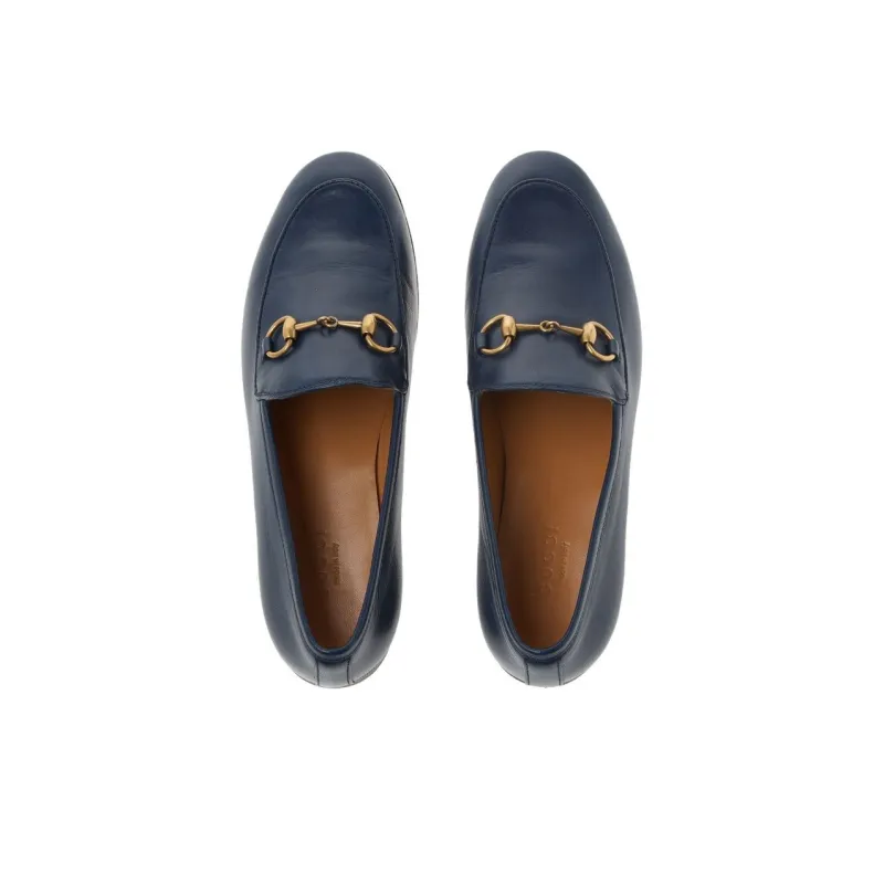 GUCCI Jordaan Loafers Men's Blue-4