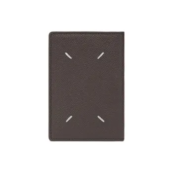 Maison Margiela Grained Calfskin Card Holder Women's Gray