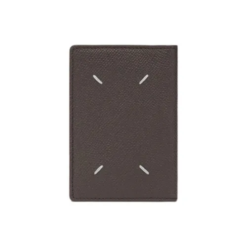 Maison Margiela Grained Calfskin Card Holder Women's Gray