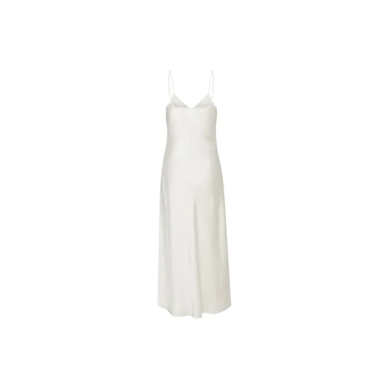 ARITZIA Wilfred New Only Slip Satin Maxi Dress Slip Dresses Women's Light Birch/Light Birch-1