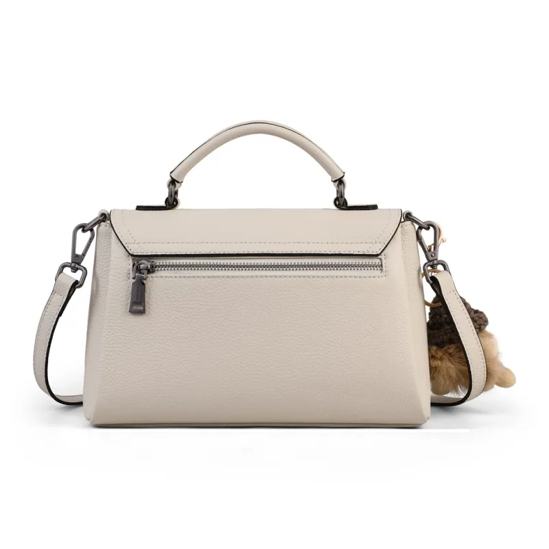 C°BANNER Cow Leather With Synthetic Leather Crossbody Bag, Handbag Regular Women's Black/Khaki/Dusty Blue/Ecru-3