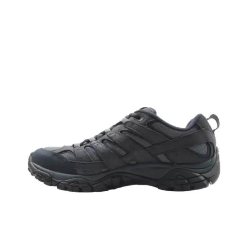 MERRELL Moab 2 Anti Slip Wear Resistant Low Top Hiking Shoes Men's Black Gray-0
