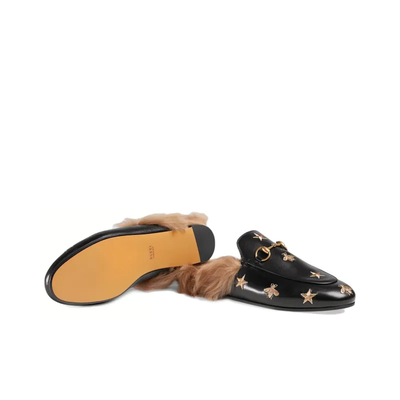 GUCCI Princetown Closed Toe Slippers Women's-4