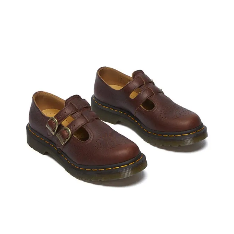 Dr.Martens Mary Jane Shoes Women's Red Brown-2