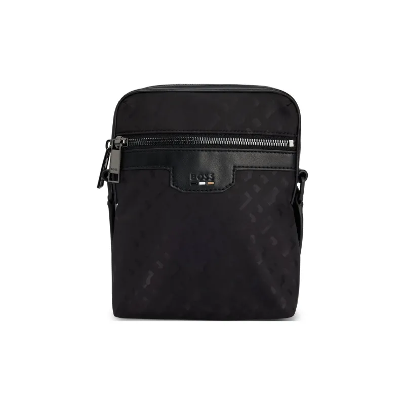 HUGO BOSS Polyamide Journalist Bag, Crossbody Bag, Shoulder Bag Men's Black-0