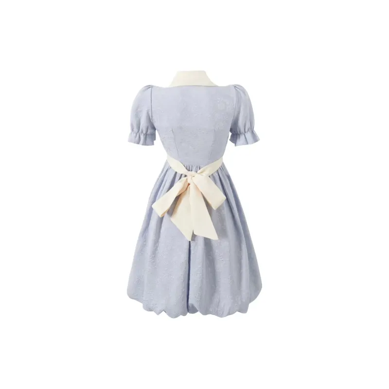 JOSR Short Sleeved Dresses Women's Blue-1