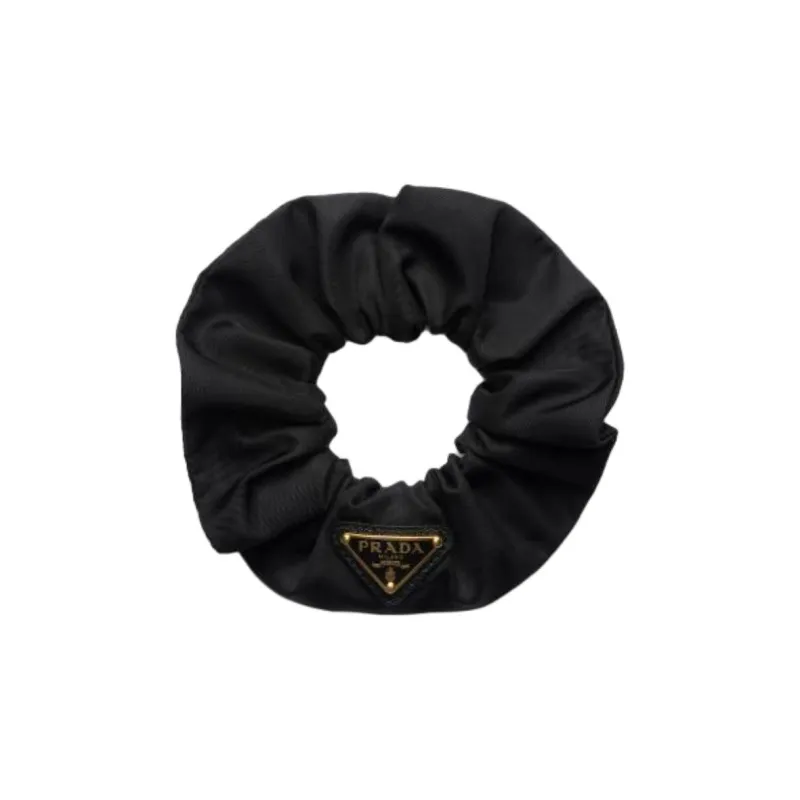 PRADA Logo Plaque Elasticated Band Scrunchie-1