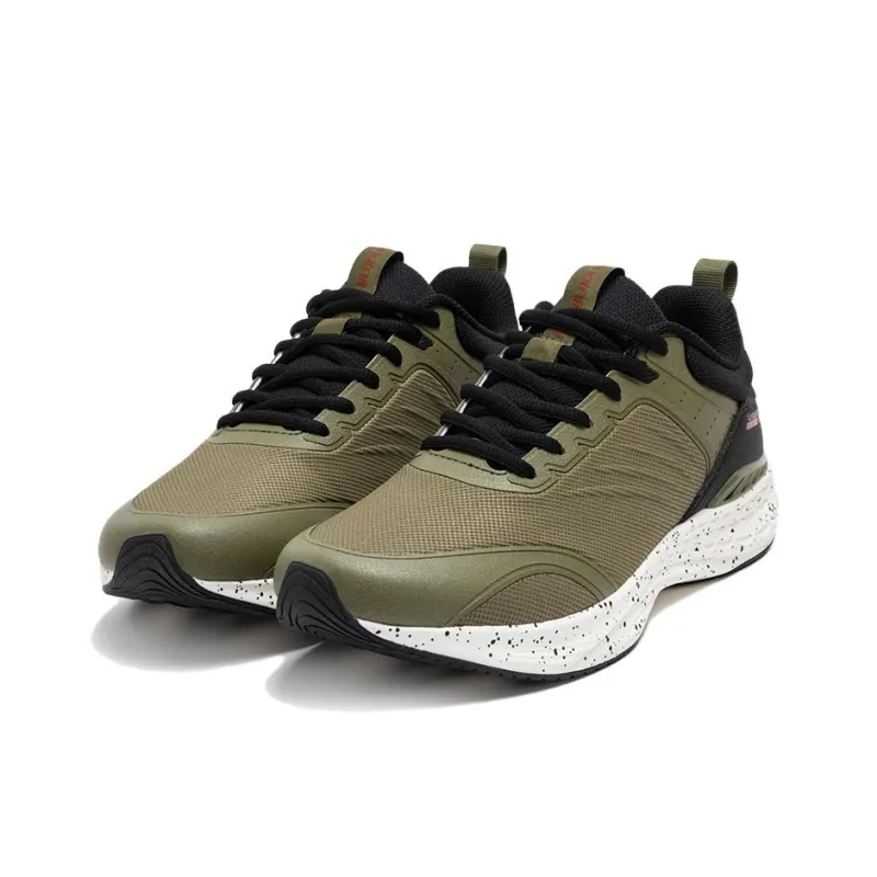 361° Wear Resistant Low Top Running Shoes Men's Green Black-2