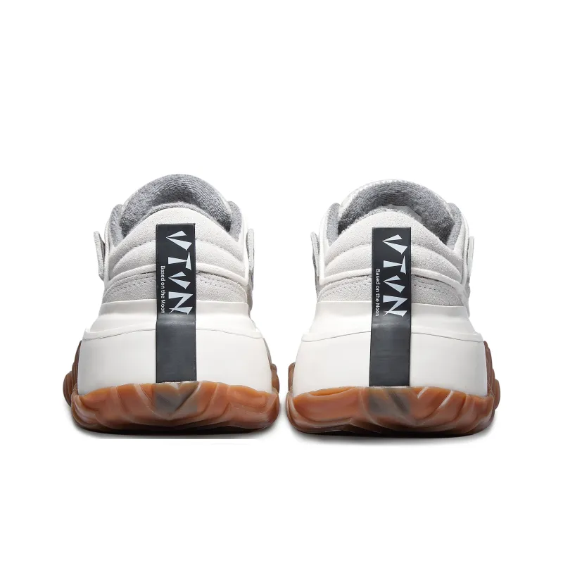 VTVN Wear Resistant Height Increasing Low Top Canvas Shoes Unisex Jupiter White-4