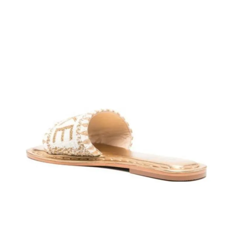 De Siena Slide Slippers Women's Gold-3