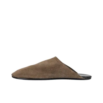 THE ROW Dante Closed Toe Slippers Women's Brown
